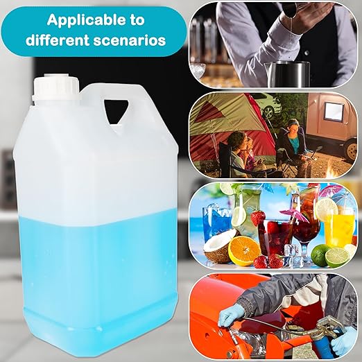 3 Pcs 1 Gallon Containers Translucent 4 Liter Storage Containers with Pump Head Bottle Cap and Handles Reusable HDPE Gallon Jugs for Water Oil Soy Sauce Detergent Liquid