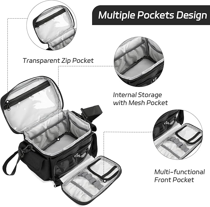 First aid Bag Black one Layer Empty Medical Bag Home Health Empty First Aid Storage Bag Medical Supplies Emergency Responder for Nursing Student,Therapist,Doctors