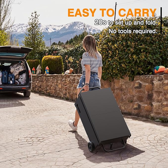 3 Burner Foldable Gas Griddle, 32 Inch Stainless Steel Portable Detachable Propane Griddle, 45,000 BTU Flat Top Barbecue Grill with Side Shelves for Camping