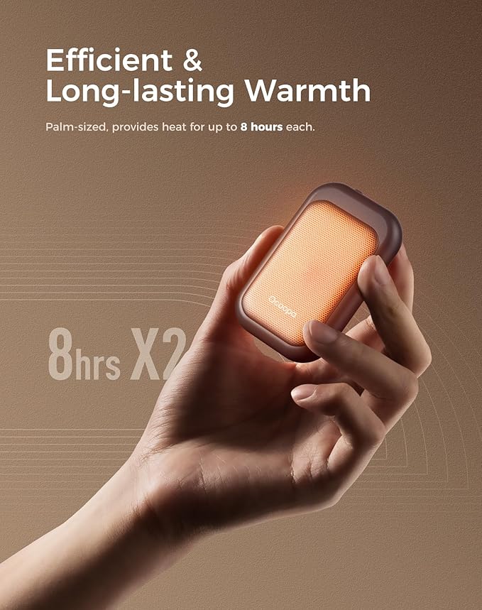 OCOOPA Magnetic Rechargeable Hand Warmers 2 Pack, Card-Style Electric Hand Warmer 5000mAh, Pocket Portable Hands Heater, UL Certified, 3 Heat Settings, Tech Gifts for Men, Purse Must Haves, UT4 Young