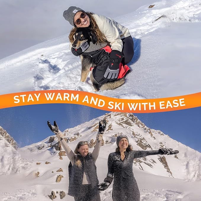 SAVIOR HEAT Heated Gloves for Men Women, 7.4v 2200mah Electric Rechargeable Battery Thick Warming Thermal Glove for Outdoor Skiing Motorcycle Hunting Hiking Camping Walking Dogs