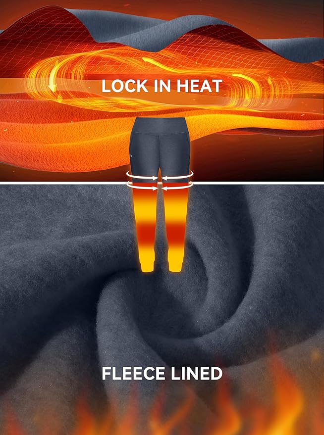 G Gradual Women's Fleece Lined Joggers High Waisted Water Resistant Thermal Hiking Pants Cold Weather Sweatpants with Pockets