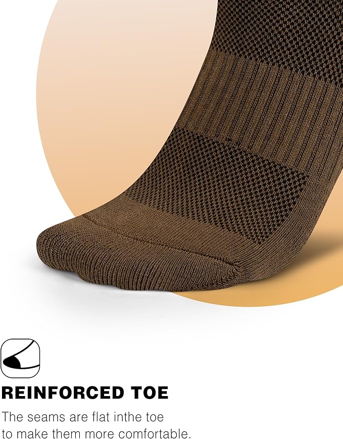 Crew Socks for Women,Athletic Hiking Running Compression Socks with Cushioned Support 3-6 Pairs