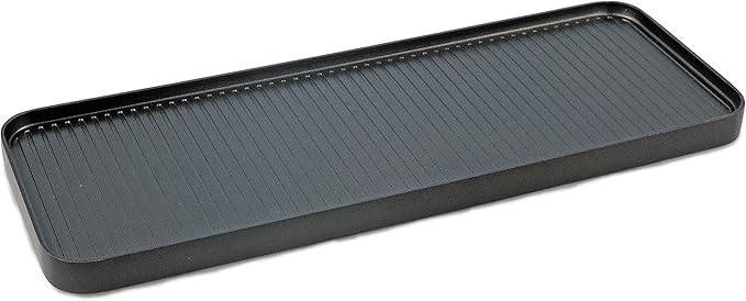 Swissmar KF-77073G Swivel Raclette Reversible Grill/Griddle Top Plate Replacement, Black