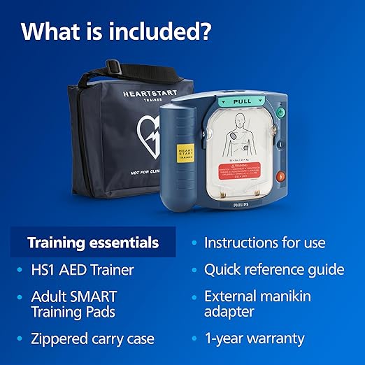 Philips HeartStart Home and OnSite AED Defibrillator Trainer with Zippered Carry Case, for Training Purposes Only, M5085A