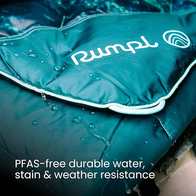 Rumpl Original Puffy Blanket - Warm, Water-Resistant Camping Blanket with 100% Recycled Synthetic Insulation, 52"x75", Original Puffy V2, Valley Dusk