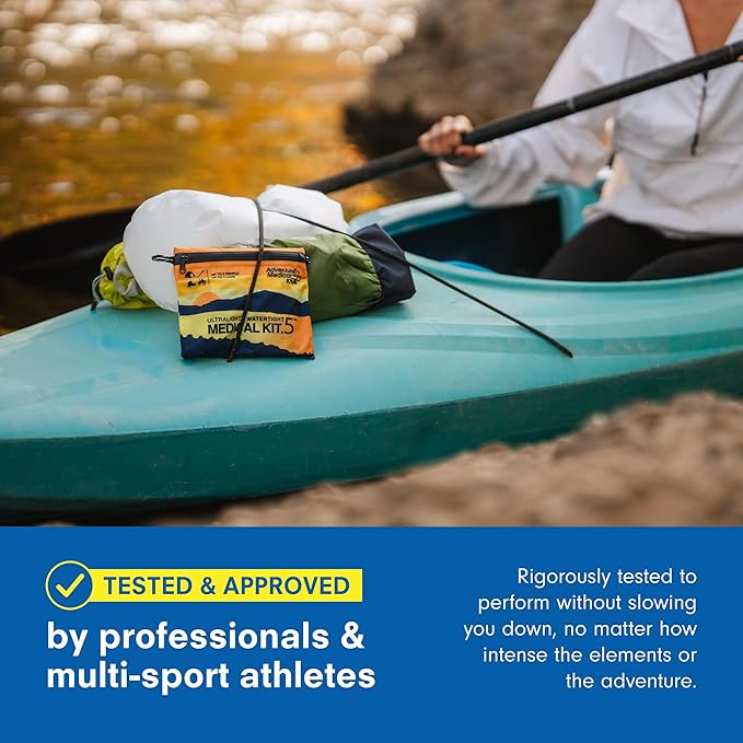 Adventure Medical Kit Ultralight/Watertight Medical Kit .5 - Up to 2 People, Up to 2 Days - Includes Bandages, Blister Essentials & More - Perfect for Hiking, Biking & Climbing