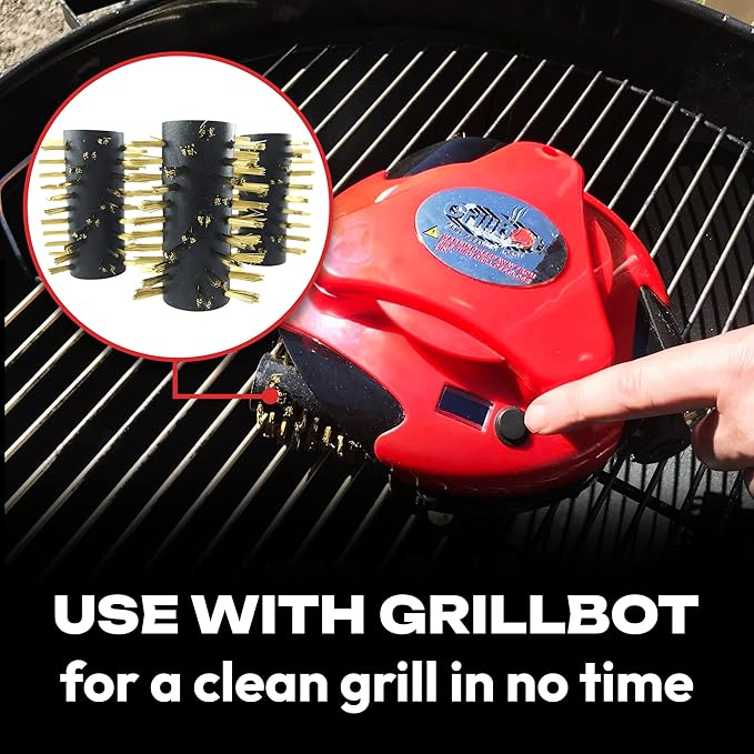 Grillbot GBB201 Replacement Brushes for Grillbot Automatic BBQ Grill Cleaning Robot (Brass)