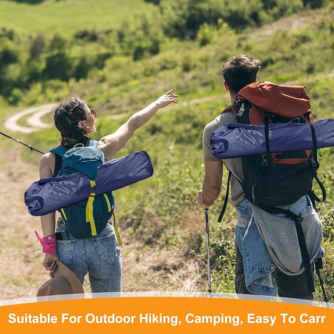 Camping Chair 2 Pack Portable Camping Chair with Canopy,Folding Chair with Canopy, Durable 600D Oxford Canopy Chair for Camping, Beach, Picnics, Fishing & Sports,NavyBlue