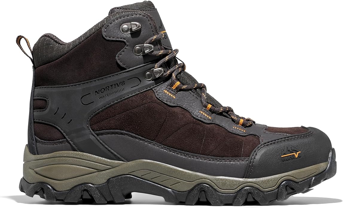 NORTIV 8 Men's Waterproof Hiking Boots Outdoor Mid Trekking Lightweight Mountaineering Shoes Paladin