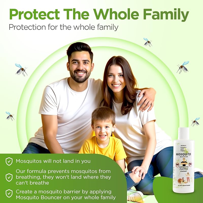 "Mosquito Bouncer Lotion" 4 fl. oz. (pack of 1) A natural, soothing, non toxic, lotion to keep Mosquitos, Ticks, Fleas, and Chiggers, away from you and your family.