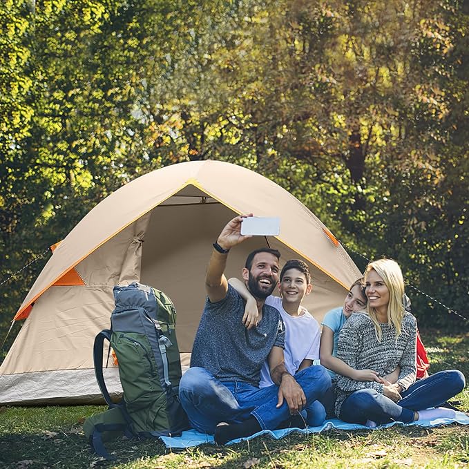 unp Camping Tent 2/3/4/6 Person Dome Tent, Easy to Set Up for Camping, Lightweight Camping Tent, Portable Camping Tent for Outdoor and Backpacking Beaches