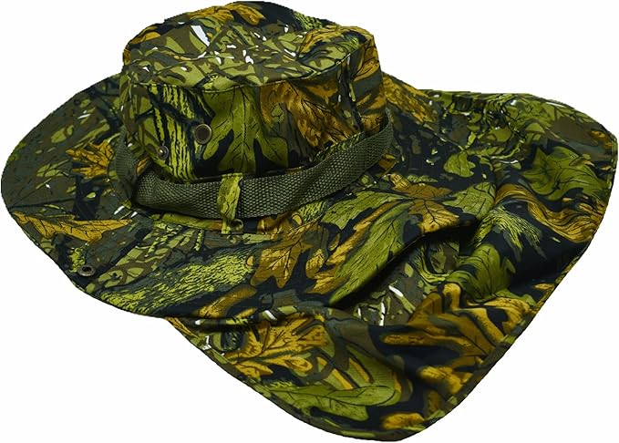 Glory Max Bucket Boonie Hat with Neck Flap Cover Sun Safari Wide Brim Fishing Garden Hiking Cap