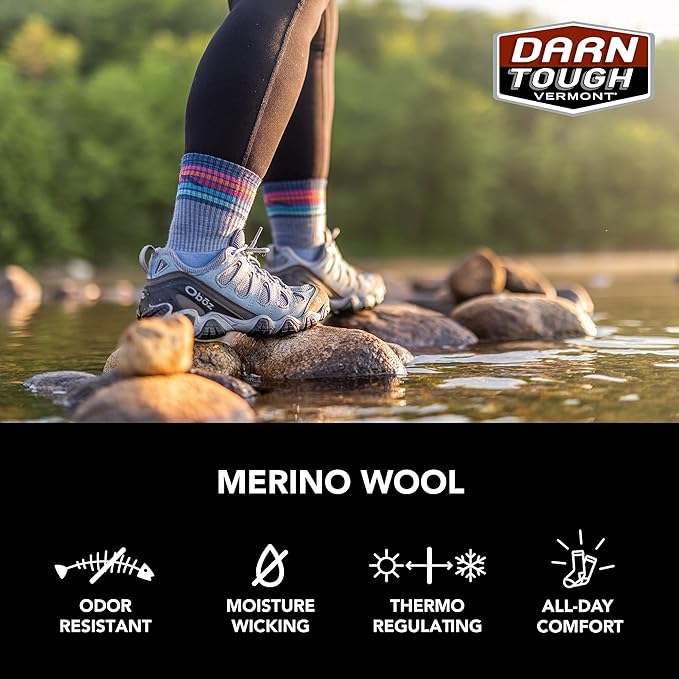 Darn Tough Vermont Women Merino Wool Micro Crew Socks Cushion