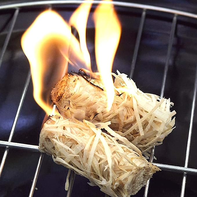 Firestarters - 100% Natural Fire Starters - Easy to Use for BBQ & Grill, Campfire, Charcoal, Fire Pit. Waterproof for Indoor/Outdoor Use - No Flare Ups - 10 Minute Burn - 50 Firelighters