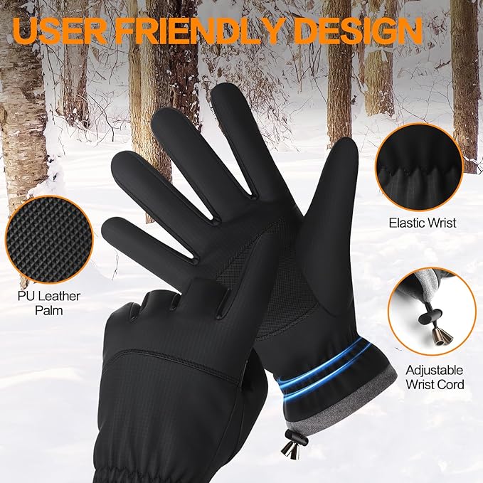 Winter Gloves for Women Running in Cold Weather - Touchscreen Gloves for Bike Hiking