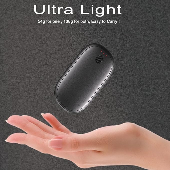 Rechargeable Hand Warmers 2 Pack, MagneticHands Heater, Fast Heating in 3s with 3 Settings, USB-C Electric Pocket Warmer, UL Certified Safe, Perfect for Winter Camping, Hunting Trips, and Golf Games