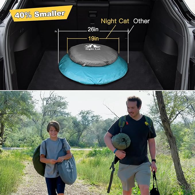 Night Cat Pop-up Mosquito Tent: 1 Person Camping Tent with Bug Screen Net Adults Fits with Camping Cot (Excluded)