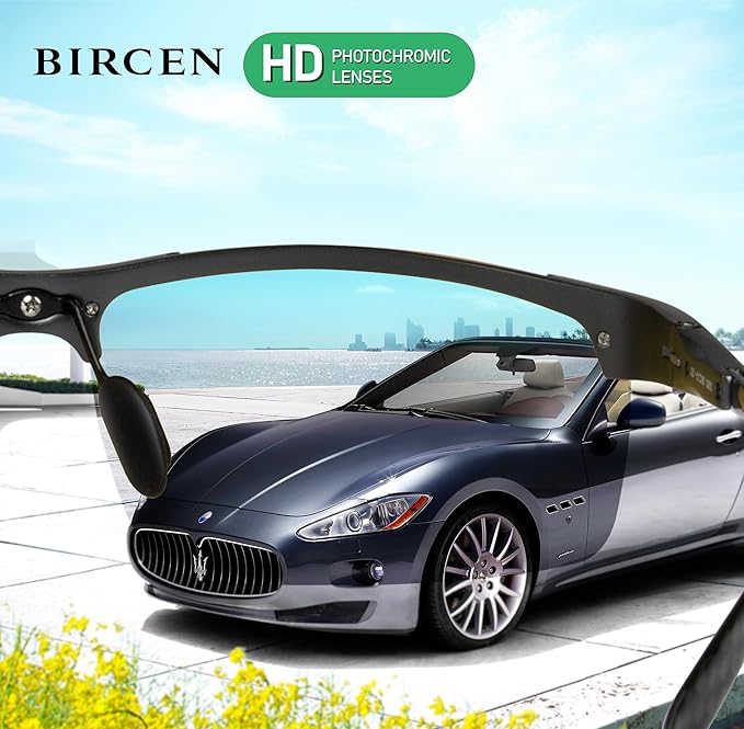 BIRCEN Polarized Carbon-Fiber Sunglasses for Men: Ultralight UV Protection Sun Glasses for Outdoor Sports Fishing Golf Hiking