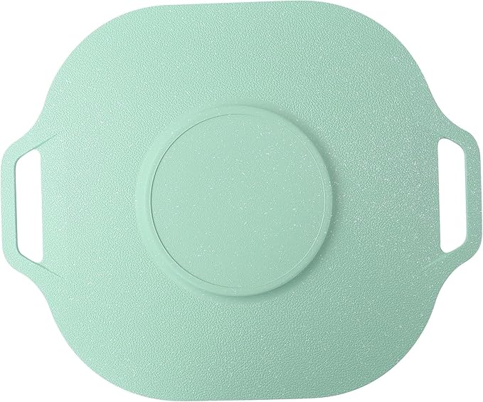 Korean Grill Pan for Stove Top, Camping Stove and induction Stove, Griddle with Thick Bottom, Non-stick Coating frying Pan (Green, Square)