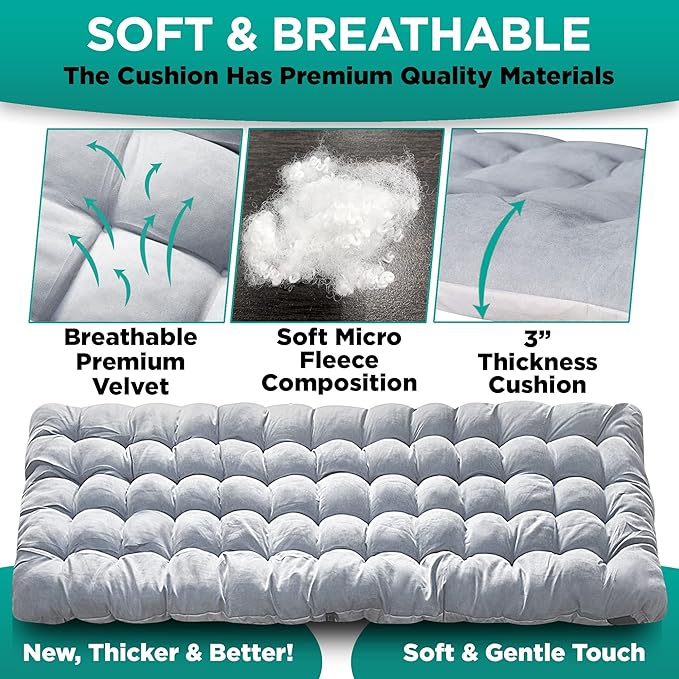 Zone Tech Camping Cot Mattress Pad Premium Quality Outdoor Comfortable Thicker Cotton Sleeping Cot Lightweight Waterproof Bottom Pad Mattress for Adult, Kid