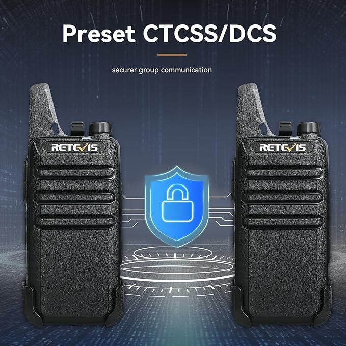 Retevis RT22 Walkie Talkies Rechargeable,Long Range Two Way Radio,2 Way Radio for Adults, Handsfree VOX Mini, for Business Office School Church Restaurant Retail(Black,10 Pack)