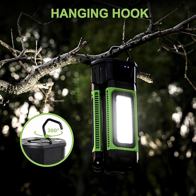 Multi-Directional LED 7000 Lumen Work Light, with Adjustable Tripod Stand and Carry Bag, Rechargeable with USB Power in/Out, Super Bright for Camping, Car Repairing, Barbecue, Workshop