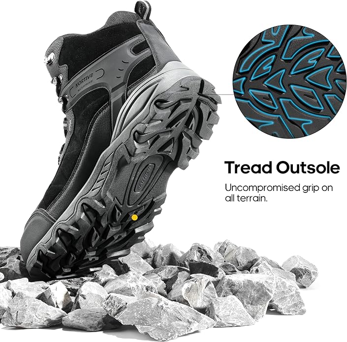 NORTIV 8 Men's Waterproof Hiking Boots Outdoor Mid Trekking Lightweight Mountaineering Shoes Paladin