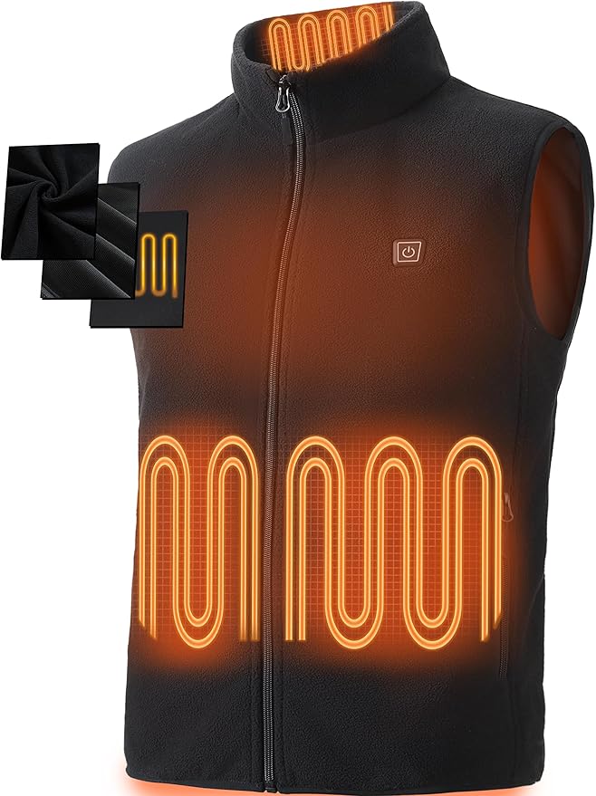 Heated Vest for Men and Women, Fleece Heated Jackets for Men and Women (Battery Pack Included)