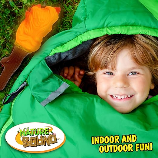 Nature Bound Explorer Torch Campfire Light: Glowing & Flickering Light with Nature Sound Effects - Indoor & Outdoor Play, Camping Adventures, and Pretend Campfires