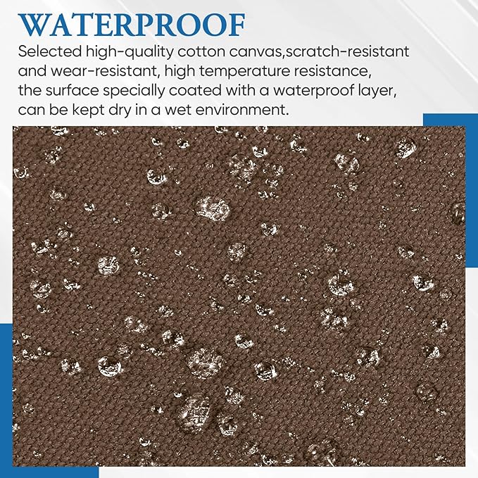 Canvas Patch 5.5 x 8 Inches 6Pcs Self-Adhesive Waterproof Canvas Patch Kit for Repairing Tents,Sofas,Boat Covers,Camping Chair,Awnings,Car Seats.(Brown)