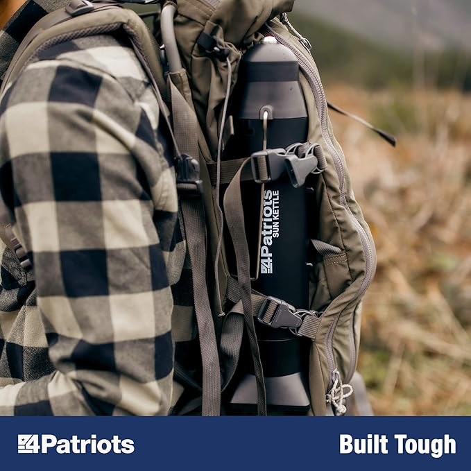4Patriots Sun Kettle: Portable Solar Water Heater For Hunting & Emergencies - 16.9 oz Capacity