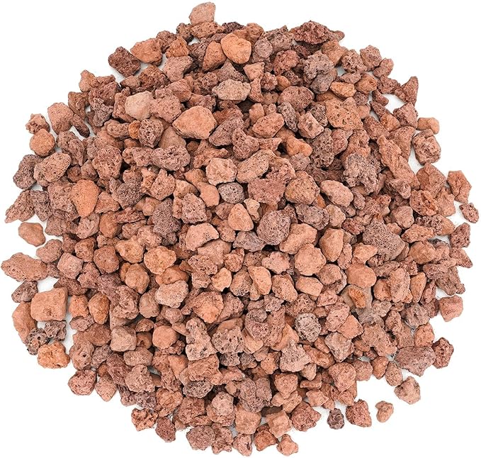 Mr. Fireglass Natural Lava Rock, 0.4"-0.8" Small Volcanic Lava Rock for Indoor & Outdoor Fire Pits, Fireplaces, Fire Bowls & Fire Table, Decorative Garden Landscaping, Potted Plants -10 Pounds, Red