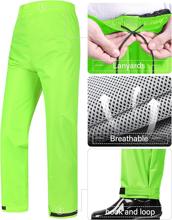 iCreek Rain Suit Waterproof Jacket and Trouser Suit Raincoat for Men and Women Outdoor All-Sport Breathable Anti-storm