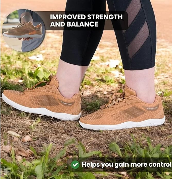 HF Cloud-Like Barefoot Shoes for Women & Men - Minimalist Shoes for Women, Arch-Support Breathable Splash-Proof Versatile Ergonomic Pain-Relief Posture-Improvement Hiking Boots Womens