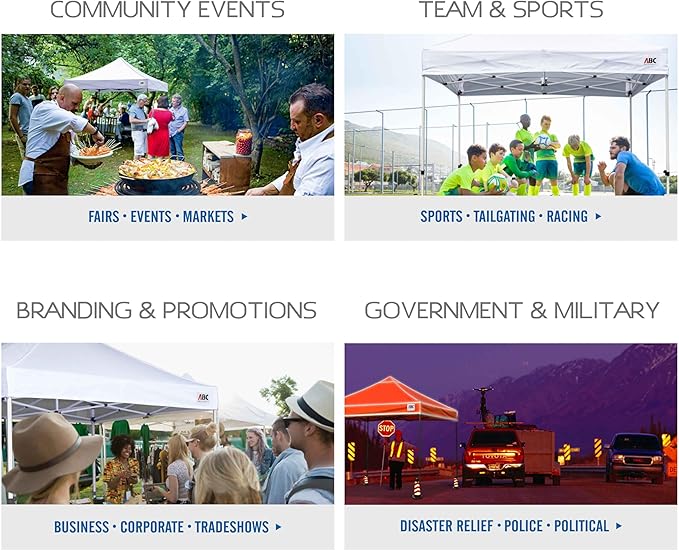 ABCCANOPY Patio Pop Up Canopy Tent 10x15 Commercial-Series (Black)