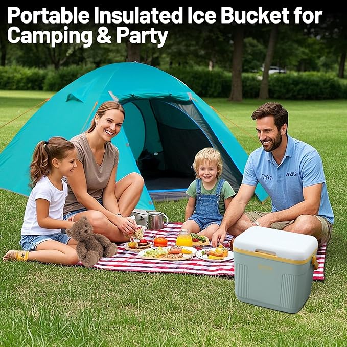 Himalaya 27 Quart 20 Quart Hard Camping Cooler,Ultra-Light Insulated Rotomolded Ice Cooler, Ice Retention with Ice,Portable Ice Chest Box with Handle for Drink Travel Beach Fishing Outdoor