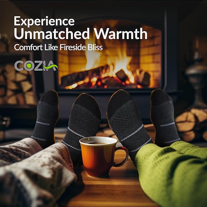 Merino Wool Socks Casual Warm Socks for Winter Cozy Boot Socks for Men & Women