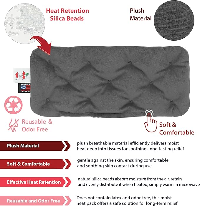 Core Products MicroBeads Moist Heat Therapy Microwave Pack - Small Heating Pad 5" X 12"