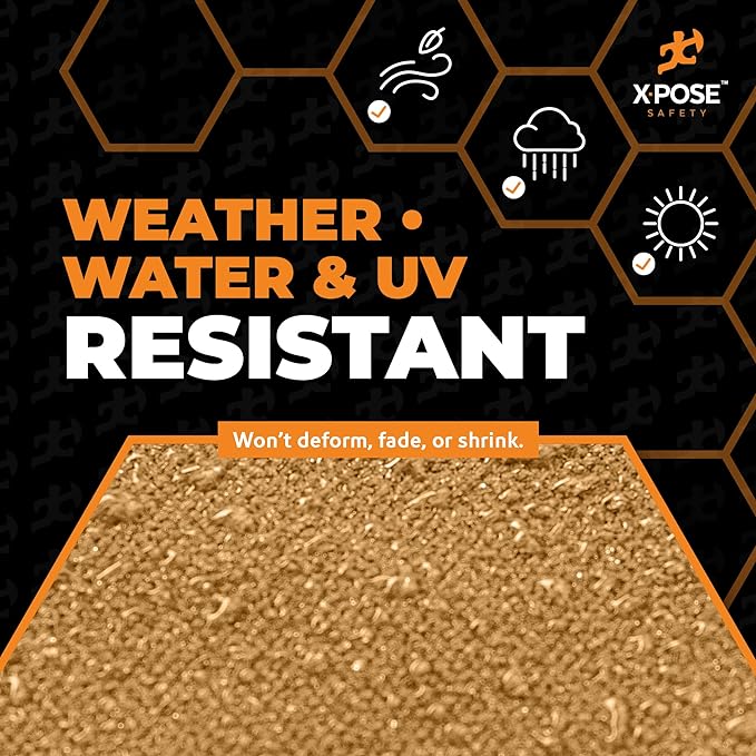 Xpose Safety Canvas Tarp - 10oz Tan Canvas Tarps Heavy Duty Water Resistant with Brass Grommets- Multipurpose Outdoor Tarpaulin for Camping, Canopy, Trailer, Equipment Cover 8' x 16'