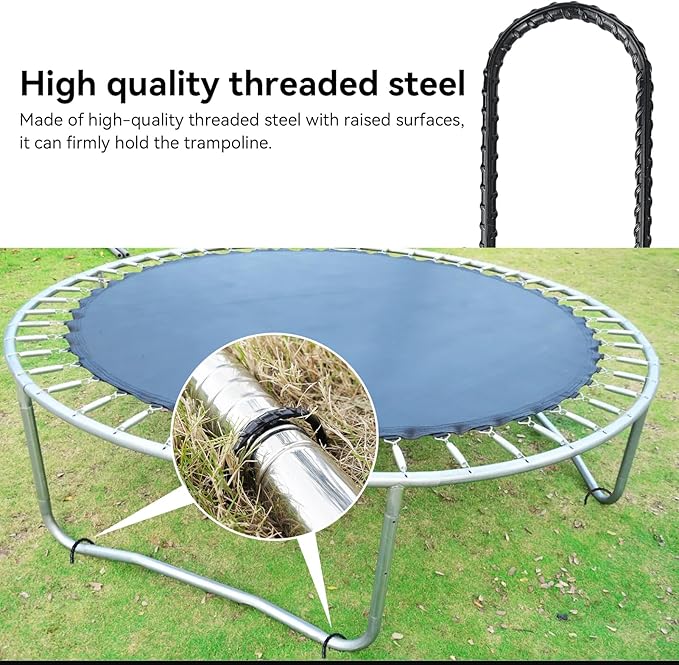 12-Inch Trampoline High Wind Stakes Heavy Duty Ground Anchors U Rebar Stakes for Trampoline, Dog Fence (12 Pack)