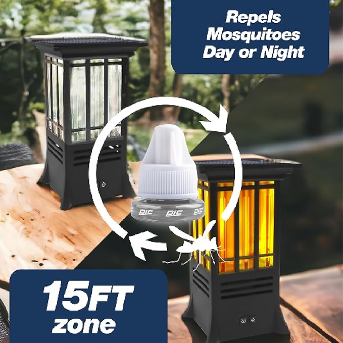 PIC Solar Flame Effect Tabletop Mosquito Repellent