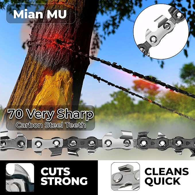 55 Inch High Limb Rope Saw with Dual-Sided 70 Teeth Chain – Manual Hand Saw for Tree Branch Cutting – Fast, Portable & Durable Outdoor Tree Trimming Tool Kit