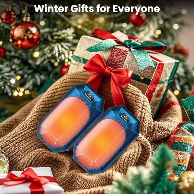 AI Hand Warmers Rechargeable 2 Pack,Portable Electric Hand Warmer Reusable,AI Hand Warmer for Outdoor Golf Hunting Camping Accessories,Warm Winter Gifts for Men Women Kids