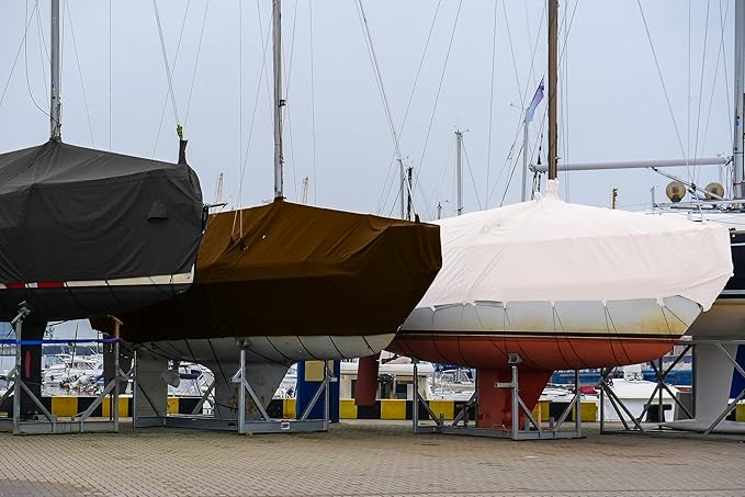 Multi-Purpose Large Tarp Waterproof Cover | Brown, 8' x 10' 5 Mil Thick | Rip Proof Tarps | Thick Weave Material, UV Resistant Great for Tarpaulin Canopy Tent, Boat, RV or Pool Cover
