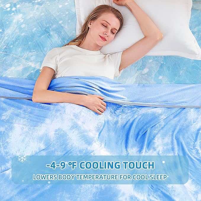 inhand Cooling Throw Blanket (50"x60"), Cooling Blankets for Hot Sleepers, Absorbs Heat to Keep Adults Cool for Summer Nights Sweats, Thin Cold Lightweight Blanket for Couch Bed, All Season Use
