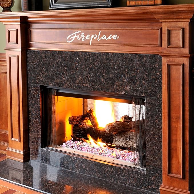 20 Pounds Fire Glass 1/2 Inch High Reflective Tempered Firepit Glass Rocks for Fireplace, Fire Pit Table, Fire Bowl and Landscaping (Rose Gold)