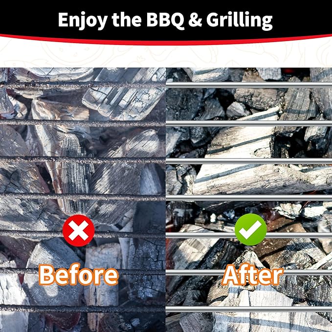 NEXCOVER Grill Brush - 18'' Safe Wire BBQ Brush for Outdoor Grill, 3 in 1 Efficient Stainless Steel Grilling Cleaner, BBQ Accessories for All Grates