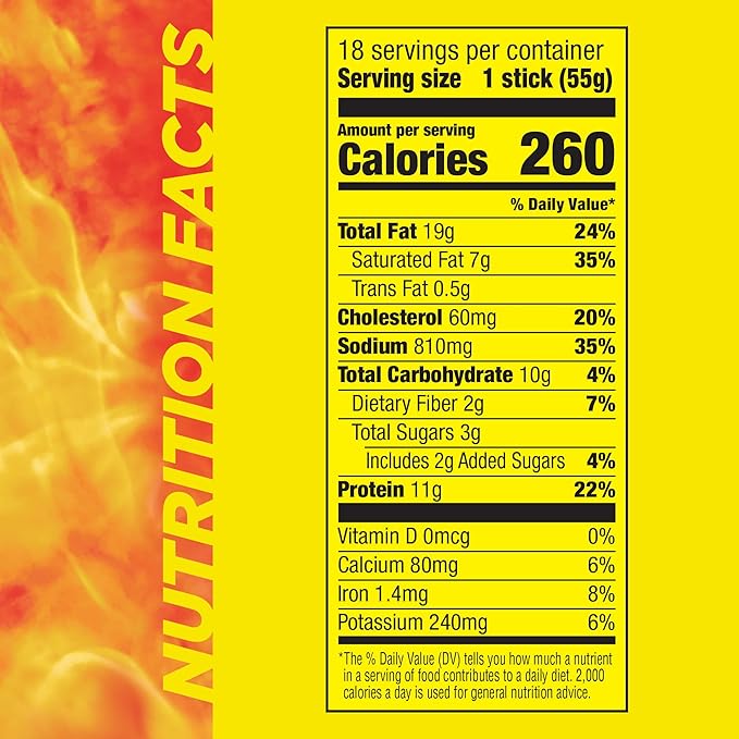 Slim Jim Monster Smoked Meat Sticks, Sonic Chili Cheese Coney Flavor, High Protein, 1.94 oz. (18 Count)