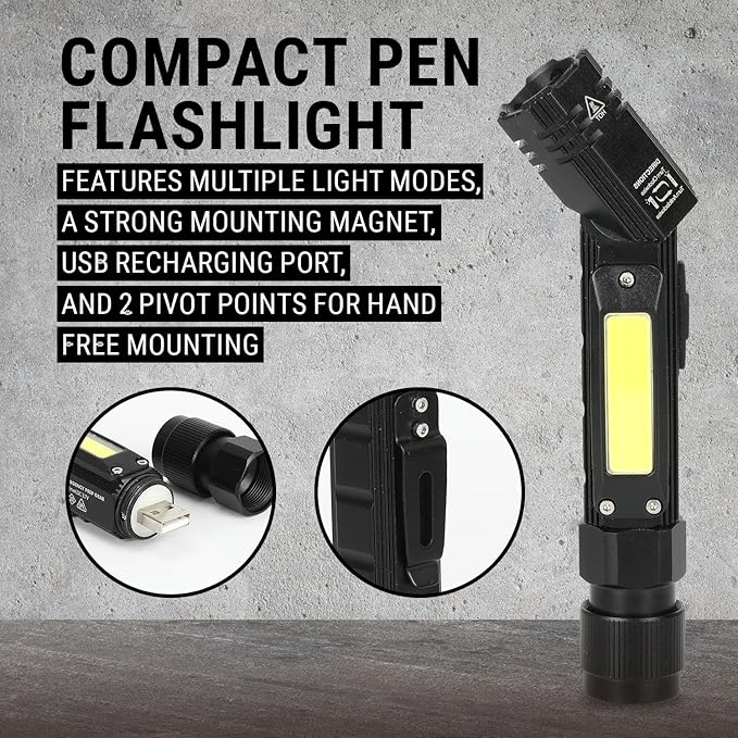 EPG Heavy Duty Multitool Bundle: Leather Case, Multi-Function Flashlight, Screwdriver Bits, 18 Stainless Steel Locking Tools, EDC Gear with Pliers, Bottle Opener, Box Cutter and More, Fits in Pocket